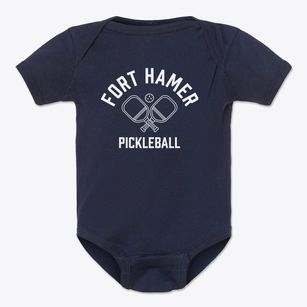 Fort Hamer Florida Pickleball Baby Onesie