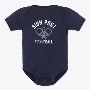 Sign Post Virginia Pickleball Baby Onesie