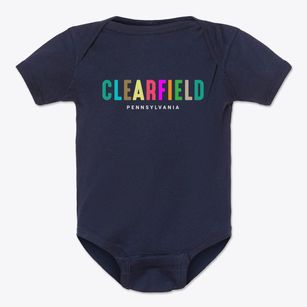 Clearfield Pennsylvania Color Pop Baby Onesie