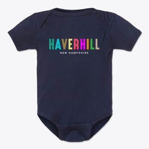 Haverhill New Hampshire Color Pop Baby Onesie