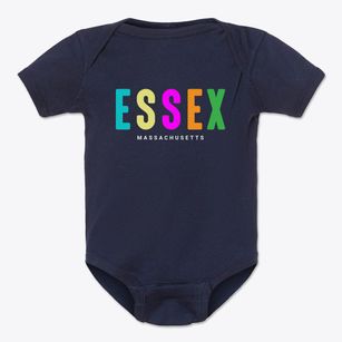 Essex Massachusetts Color Pop Baby Onesie