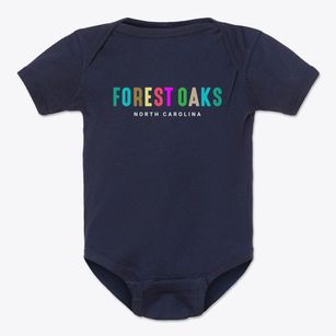 Forest Oaks North Carolina Color Pop Baby Onesie