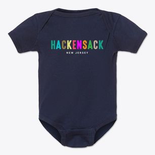 Hackensack New Jersey Color Pop Baby Onesie