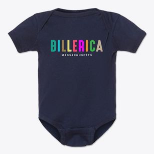 Billerica Massachusetts Color Pop Baby Onesie