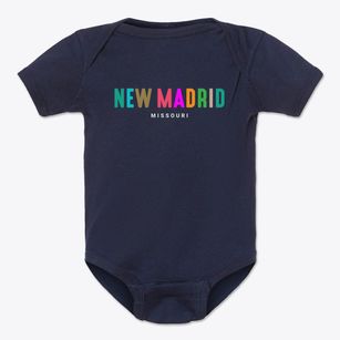 New Madrid Missouri Color Pop Baby Onesie