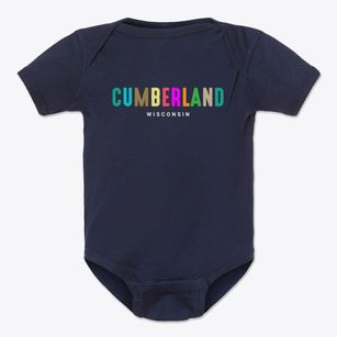 Cumberland Wisconsin Color Pop Baby Onesie