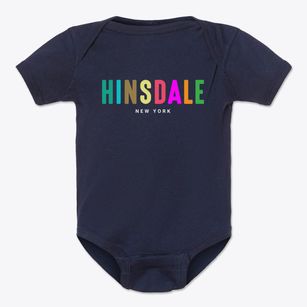 Hinsdale New York Color Pop Baby Onesie