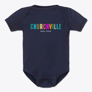 Churchville New York Color Pop Baby Onesie