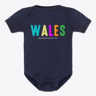 Wales Massachusetts Color Pop Baby Onesie