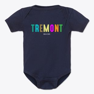 Tremont Maine Color Pop Baby Onesie