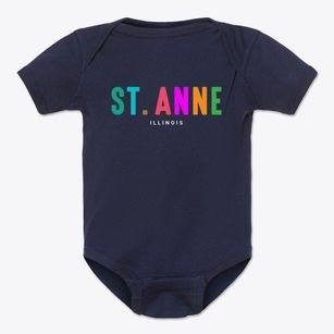 St. Anne Illinois Color Pop Baby Onesie