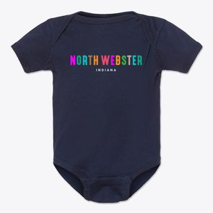 North Webster Indiana Color Pop Baby Onesie
