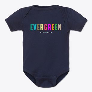 Evergreen Wisconsin Color Pop Baby Onesie
