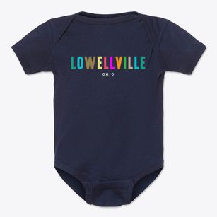 Lowellville Ohio Color Pop Baby Onesie