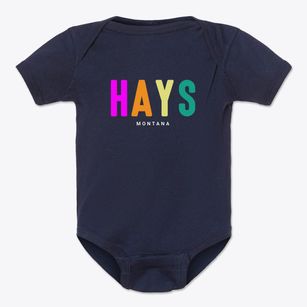 Hays Montana Color Pop Baby Onesie