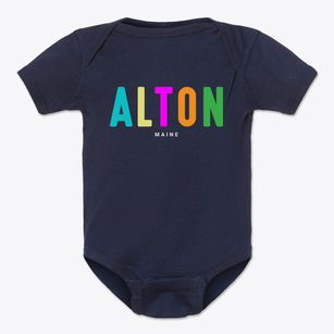 Alton Maine Color Pop Baby Onesie