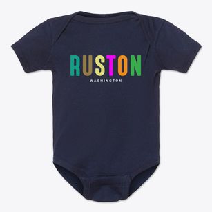 Ruston Washington Color Pop Baby Onesie