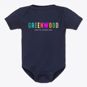 Greenwood South Carolina Color Pop Baby Onesie