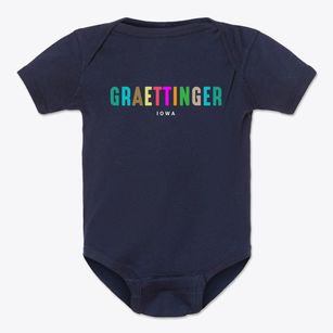 Graettinger Iowa Color Pop Baby Onesie