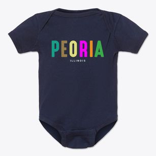 Peoria Illinois Color Pop Baby Onesie