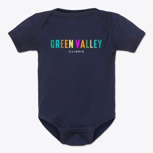 Green Valley Illinois Color Pop Baby Onesie