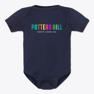 Potters Hill North Carolina Color Pop Baby Onesie