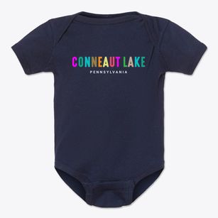 Conneaut Lake Pennsylvania Color Pop Baby Onesie