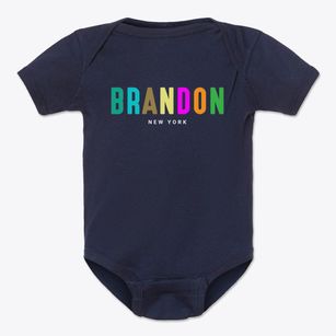 Brandon New York Color Pop Baby Onesie