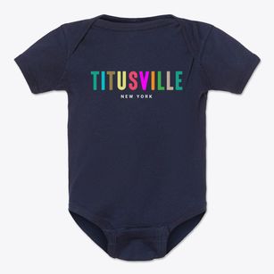 Titusville New York Color Pop Baby Onesie