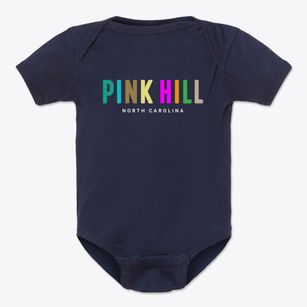 Pink Hill North Carolina Color Pop Baby Onesie