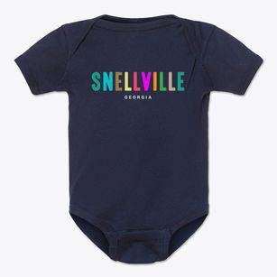 Snellville Georgia Color Pop Baby Onesie