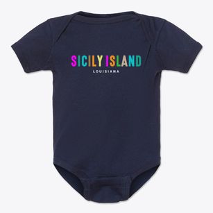 Sicily Island Louisiana Color Pop Baby Onesie
