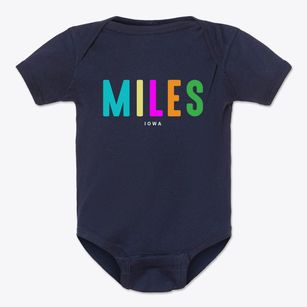 Miles Iowa Color Pop Baby Onesie