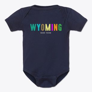 Wyoming New York Color Pop Baby Onesie