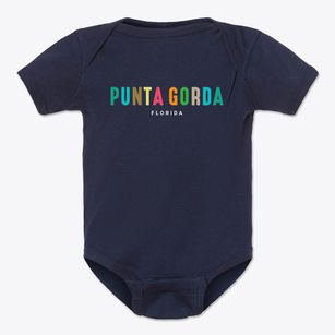 Punta Gorda Florida Color Pop Baby Onesie