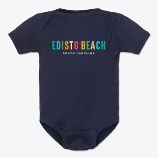 Edisto Beach South Carolina Color Pop Baby Onesie