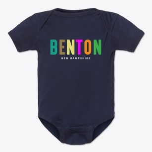 Benton New Hampshire Color Pop Baby Onesie