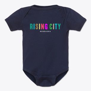 Rising City Nebraska Color Pop Baby Onesie