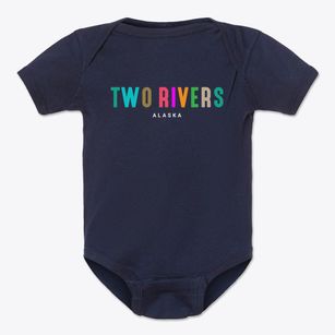 Two Rivers Alaska Color Pop Baby Onesie