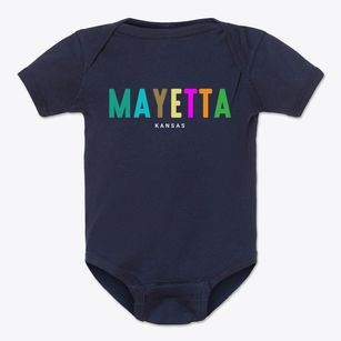 Mayetta Kansas Color Pop Baby Onesie