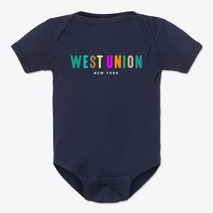 West Union New York Color Pop Baby Onesie