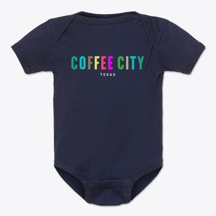Coffee City Texas Color Pop Baby Onesie