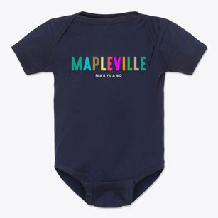 Mapleville Maryland Color Pop Baby Onesie
