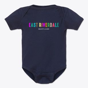 East Riverdale Maryland Color Pop Baby Onesie