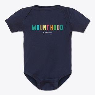 Mount Hood Oregon Color Pop Baby Onesie