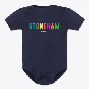 Stoneham Maine Color Pop Baby Onesie