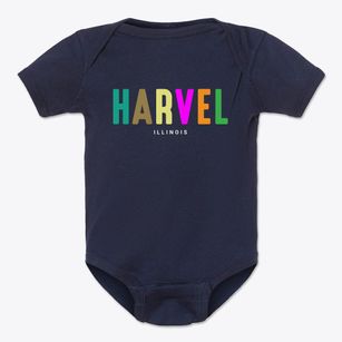 Harvel Illinois Color Pop Baby Onesie