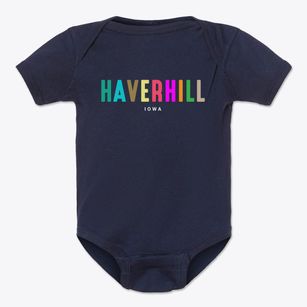 Haverhill Iowa Color Pop Baby Onesie