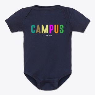 Campus Illinois Color Pop Baby Onesie
