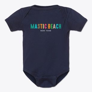 Mastic Beach New York Color Pop Baby Onesie